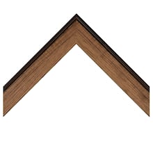 Light Wood Grain With Stained Edge Custom Frame